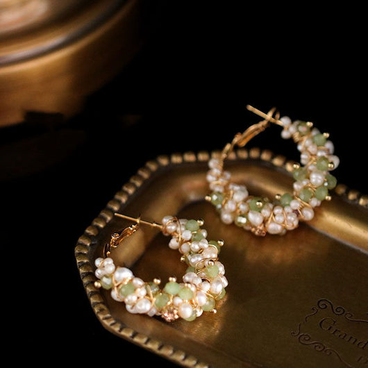Aretes de Perla Acuática con Temperamento Femenino - Image 4