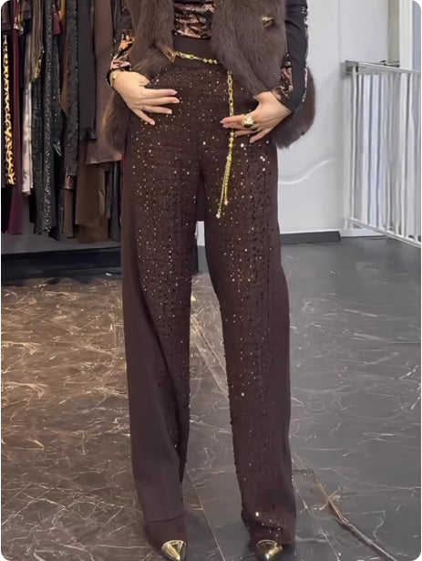 Pantalones Anchos Retro Elegantes para Mujer - Image 3