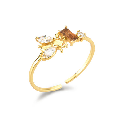 Anillo Ajustable de Plata Esterlina con Diseño de Colmena de Abeja - Image 12
