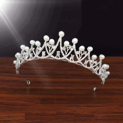 Corona Nupcial de Perlas - Tiara de Lujo para Novia