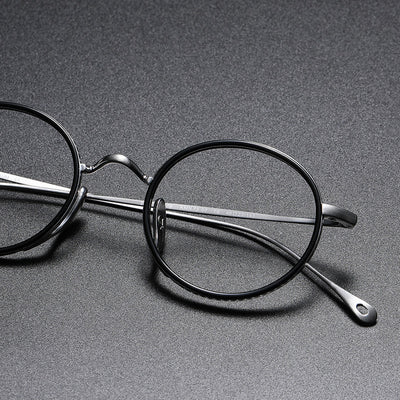 Lentes Retro de Titanio Puro - Marco Redondo Vintage - Image 2