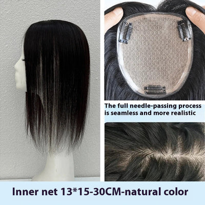 Peluca Completa de Cabello Natural para Mujer - Volumen Alto y Cobertura Total - Image 10