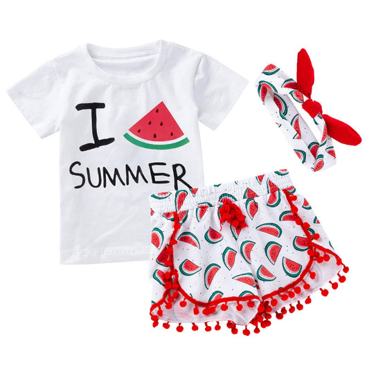Conjunto de Playa para Niña: Playera y Shorts de Verano con Diadema - Image 6