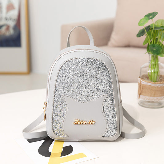 Mochila Mini Brillante para Mujer - Bolso Versátil con Lentejuelas y Monedero - Image 2