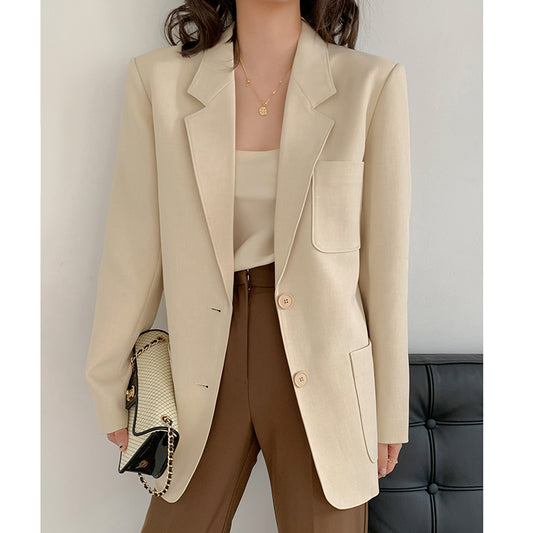 Blazer Casual de Diseño Minimalista con Temperamento Sofisticado