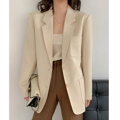 Blazer Casual de Diseño Minimalista con Temperamento Sofisticado