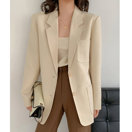 Blazer Casual de Diseño Minimalista con Temperamento Sofisticado