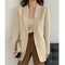 Blazer Casual de Diseño Minimalista con Temperamento Sofisticado