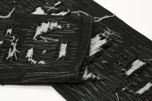 Jeans Rectos Rotos con Estilo Casual - Image 3