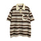 Polo Retro Holgado a Rayas de Manga Corta para Hombre
