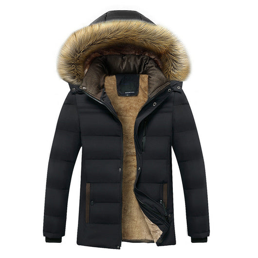 Chaqueta de Invierno Acolchada para Hombre con Forro de Terciopelo - Image 4