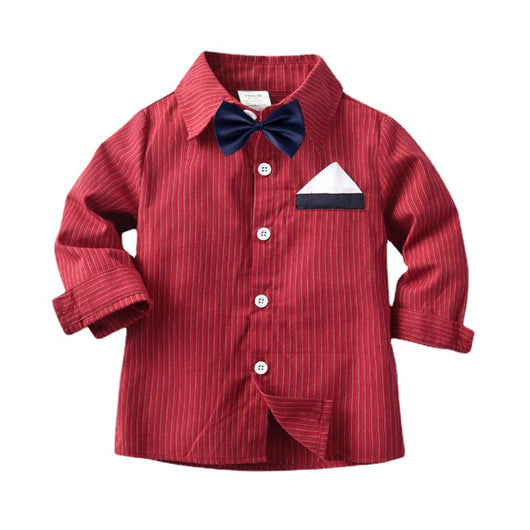 Traje Formal para Niño con Corbatín, Tirantes y Pantalón Rojo - Image 7