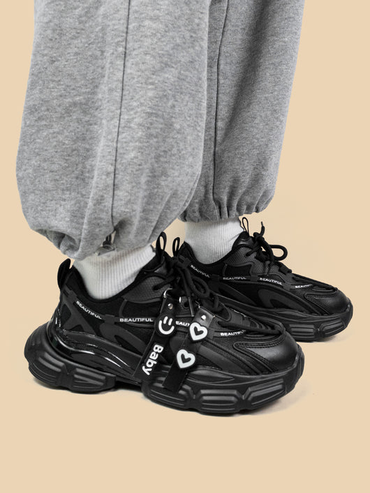 Zapatos Deportivos Plataforma para Mujer - Estilo Dad Shoes Negro - Image 3