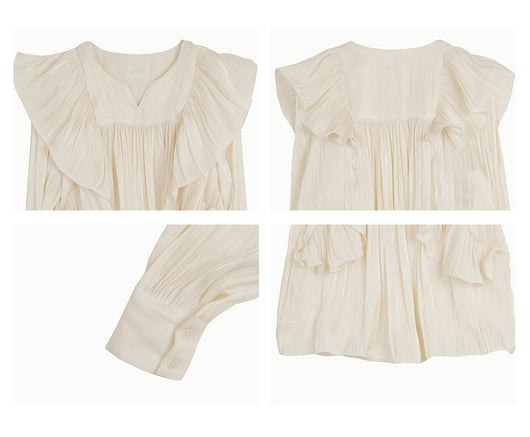 Blusa Retro Francesa de Elegante Temperamento para Mujer - Image 7