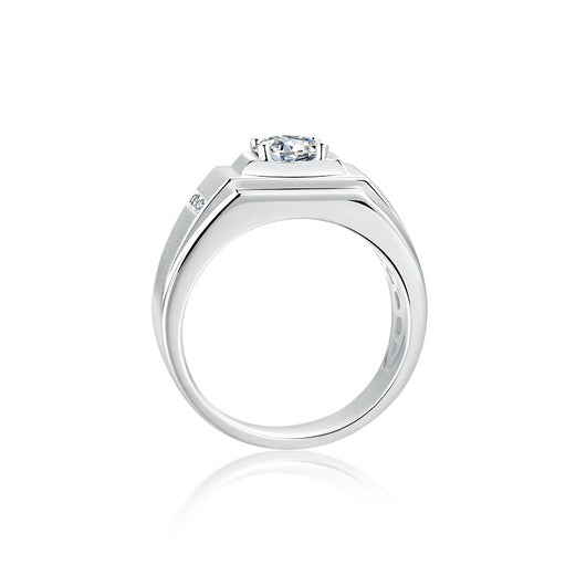 Anillo de Plata 925 con Moissanita para Hombre - Diseño Europeo y Americano - Image 3