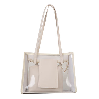 Bolsa de Hombro Transparente Jelly de Gran Capacidad - Portátil y Moderno - Image 6