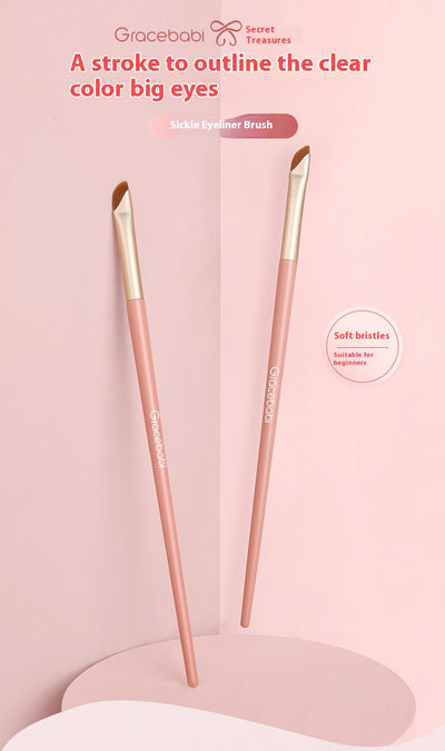Pincel Delineador Curvado con Cerdas Suaves - Maquillaje de Ojos y Rubor - Image 15