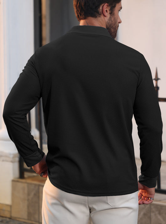 Camisa Casual Americana de Solapa para Hombre - Manga Larga - Image 22