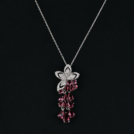Aretes de Circón Flor Pequeña con Borla de Gota - Hipoalergénicos Estilo Coreano - Image 8
