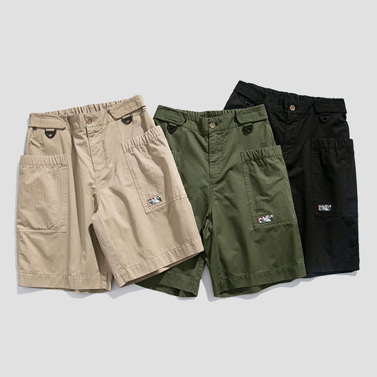 Pantalones Cortos de Algodón Casual Cinco Bolsillos para Hombre