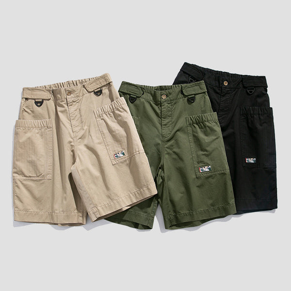 Pantalones Cortos de Algodón Casual Cinco Bolsillos para Hombre