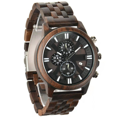 Reloj Minimalista de Madera Sándalo para Hombre - Image 9