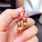 Aretes de Citrino Plata Pura - Brillo Cristalino Femenino