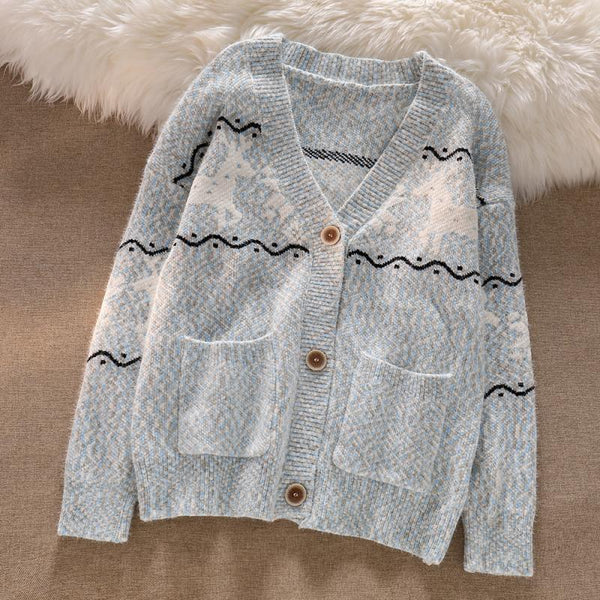 Cardigan Suelto de Punto Cómodo para Mujer