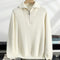 Executive Casual Sweater with Half-Zip - Warm Thick Knit