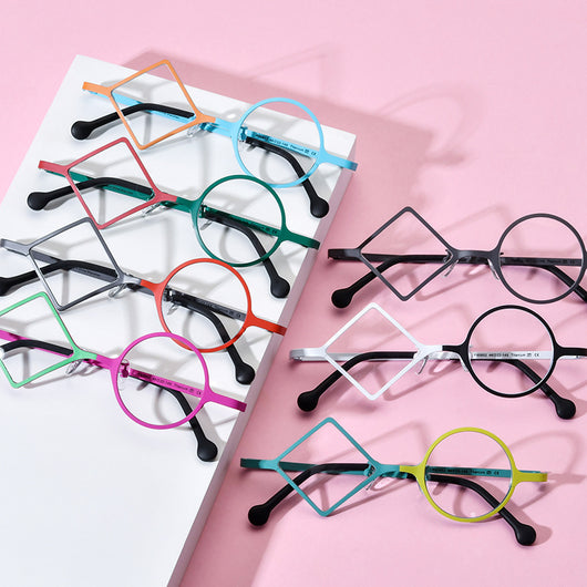 Gafas Bloqueadoras de Luz Azul Titanio Ultraligeras Diseño Irregular