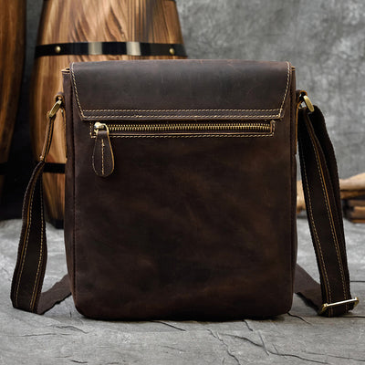 Bolso de Cuero Genuino para Hombre con Bandolera Simple - Image 3