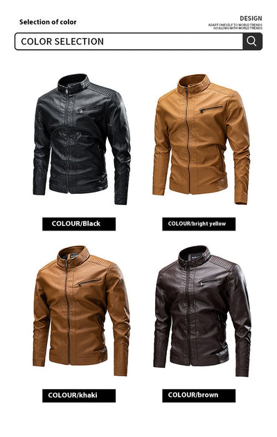 Chaqueta de Cuero para Motociclista Retro - Estilo Casual Primavera Otoño - Image 21