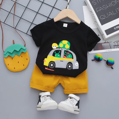 Conjunto Infantil Coreano: Playera y Shorts de Manga Corta - Image 10