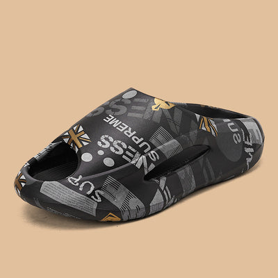 Pantuflas Plataforma Bicolor con Letras Estampadas - Image 7