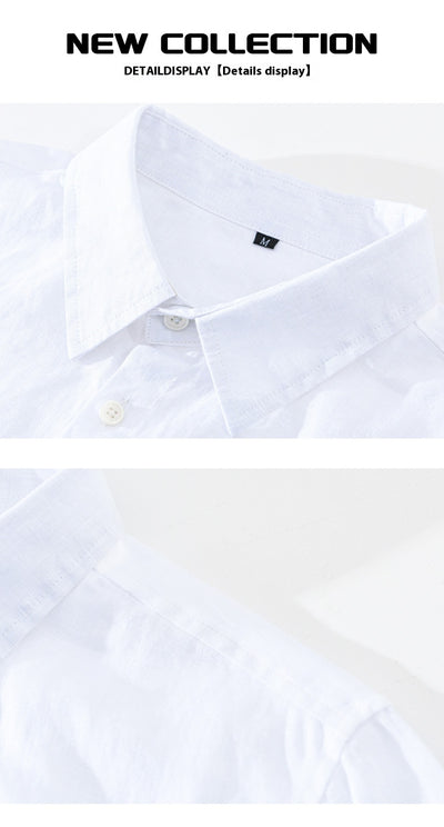 Camisa Holgada Hombre Joven Diseño Casual en Algodón y Lino - Image 16