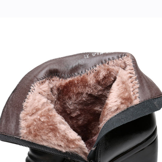 Botas de Cuero para Mujer Invierno con Forro Térmico - Comodidad y Estilo - Image 2