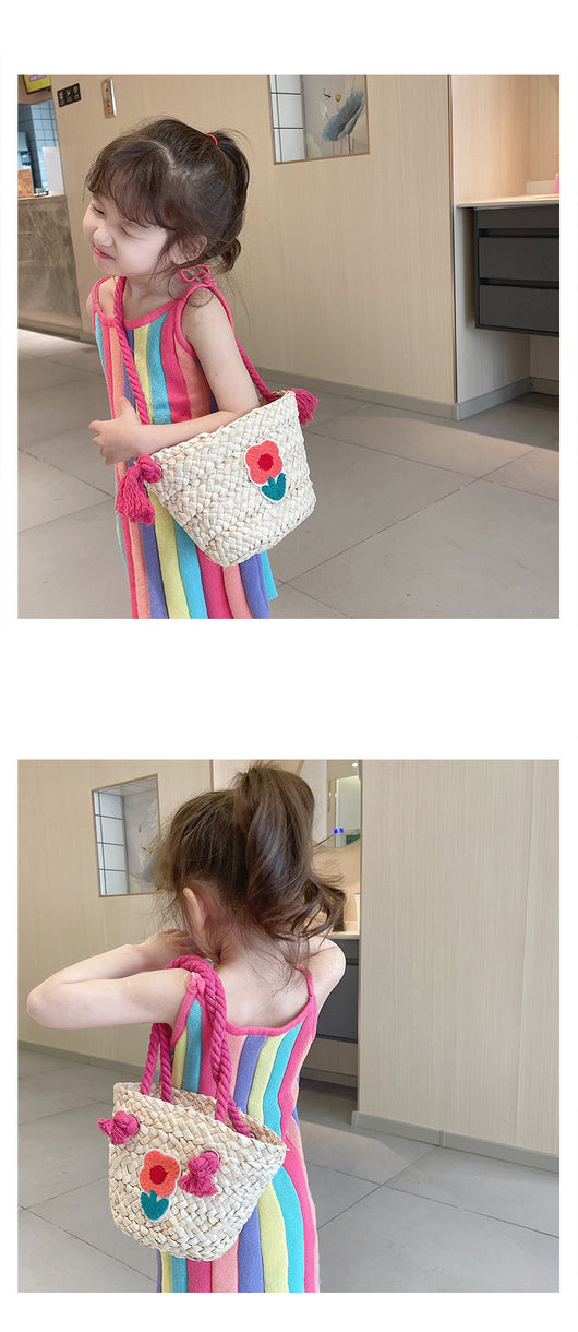 Bolsa Mensajera Infantil Tejida a Mano en Fibra Natural - Image 17