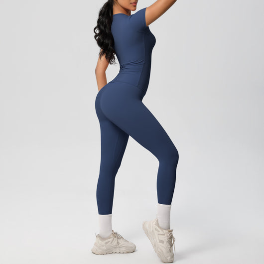 Conjunto Deportivo Mujer: Playera y Pantalón Yoga Cintura Alta - Image 23