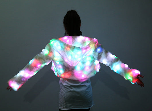 Chaqueta de Pelaje Sintético con Luces LED RGB Multicolor - Image 6