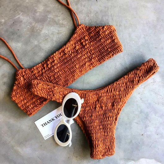 Bikini Triangular con Pliegues - Conjunto de Dos Piezas - Image 6