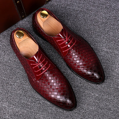 Zapatos Elegantes para Hombre Punta Afilada Rojo - Image 10