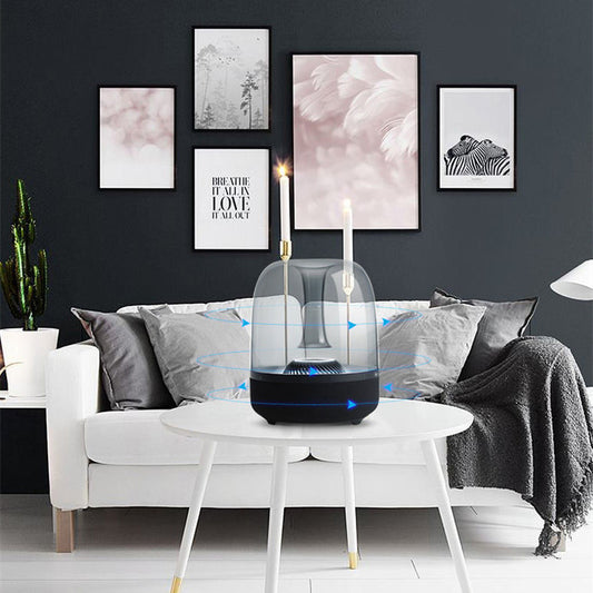 Parlante Bluetooth Minimalista de Cristal Azul con Bajos Potentes - Image 2