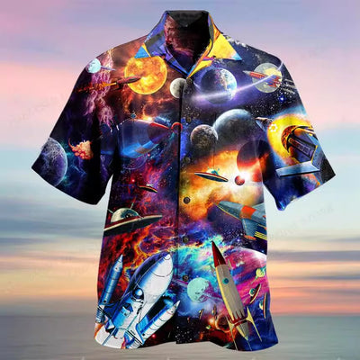 Camisa Casual de Verano para Hombre con Patrón Bus Fashion - Image 2
