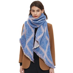 Chal Cálido Mujer Tejido Jacquard Combinado Otoño Invierno XINGX - Image 35