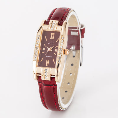 Reloj de Pulsera Delgado para Mujer con Patrón Texturizado y Diamante de Lujo - Image 11