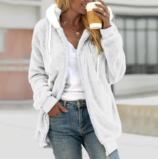 Chaqueta Hoodie Suave Oversized con Cierre - Image 11