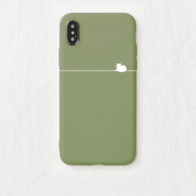 Funda Minimalista de Gatito para Teléfono - Compatible con Apple - Image 3