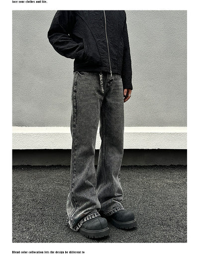 Pantalones Vaqueros Skinny Gris Desgastado para Hombre - Image 11