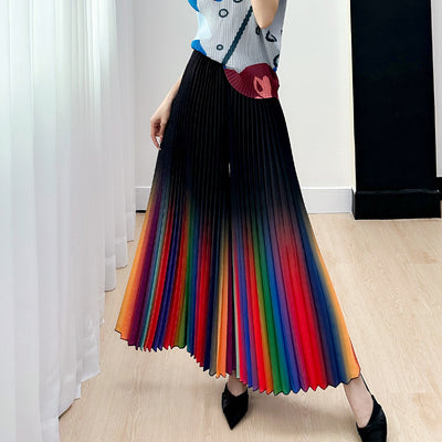 Pantalón Ancho Plisado Degradado Efecto Reductor - Versátil y Moderno - Image 9