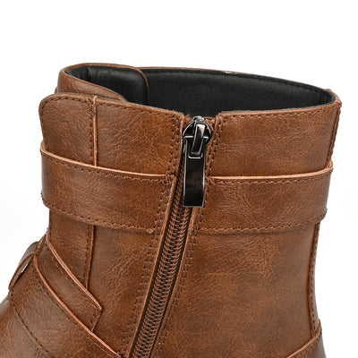 Botas Denim Minimalistas para Hombre con Cierre Lateral y Hebilla Metálica - Image 11